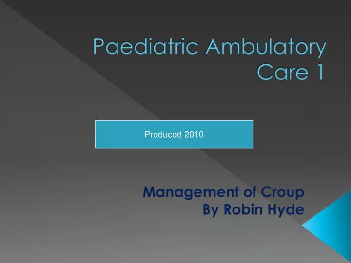 paediatric ambulatory care 1