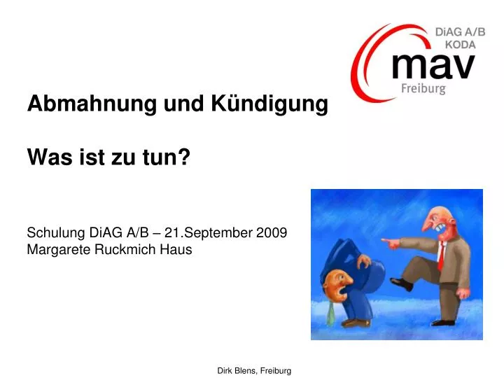 abmahnung und k ndigung was ist zu tun schulung diag a b 21 september 2009 margarete ruckmich haus