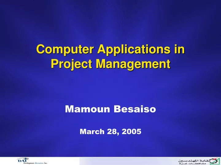 computer applications in project management