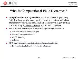 What is Computational Fluid Dynamics?