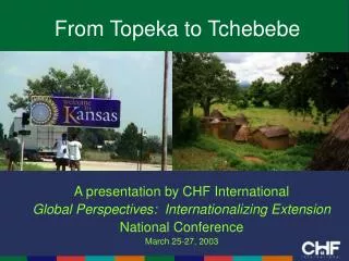 From Topeka to Tchebebe