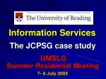 Information Services - slide 1