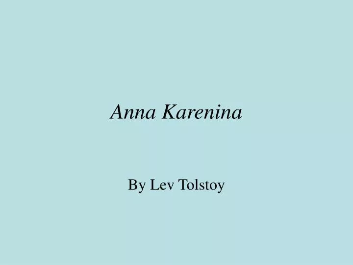 anna karenina