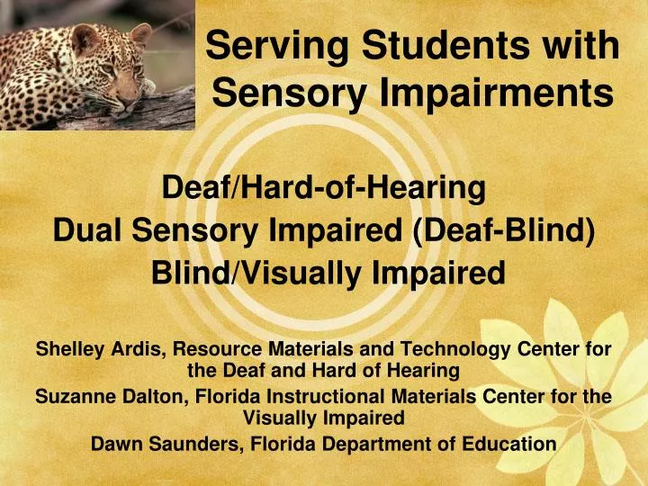 serving students with sensory impairments