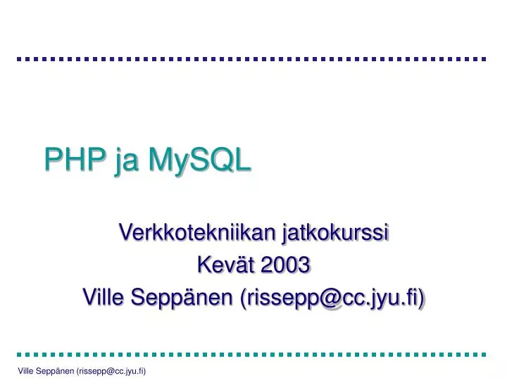 php ja mysql