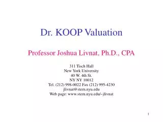 Dr. KOOP Valuation