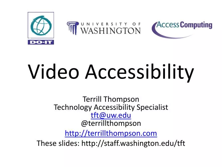 video accessibility