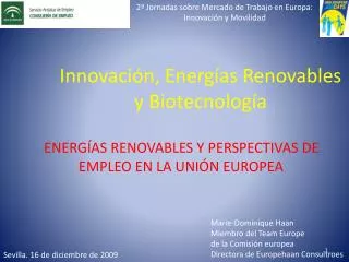 Innovación, Energías Renovables y Biotecnología