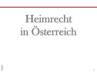 Heimrecht in Österreich