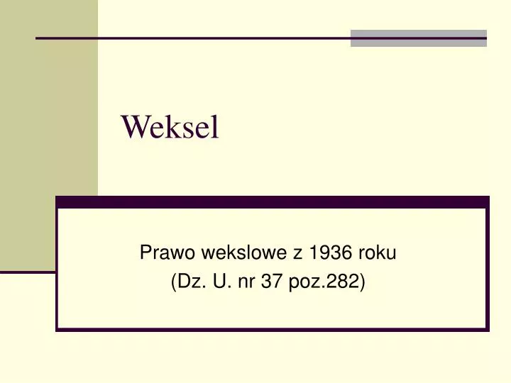 weksel