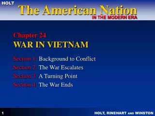 Chapter 24 WAR IN VIETNAM