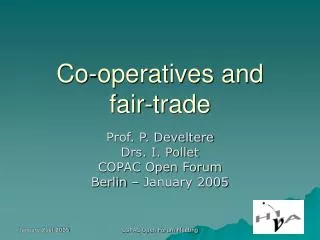 Co-operatives and fair-trade
