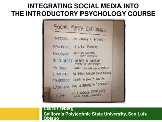 Integrating Social Media into The introductory Psychology Course