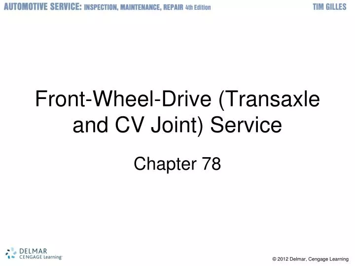 front wheel drive transaxle and cv joint service