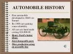 AUTOMOBILE HISTORY - slide 1