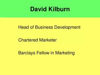 David Kilburn