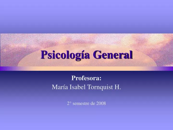 psicolog a general
