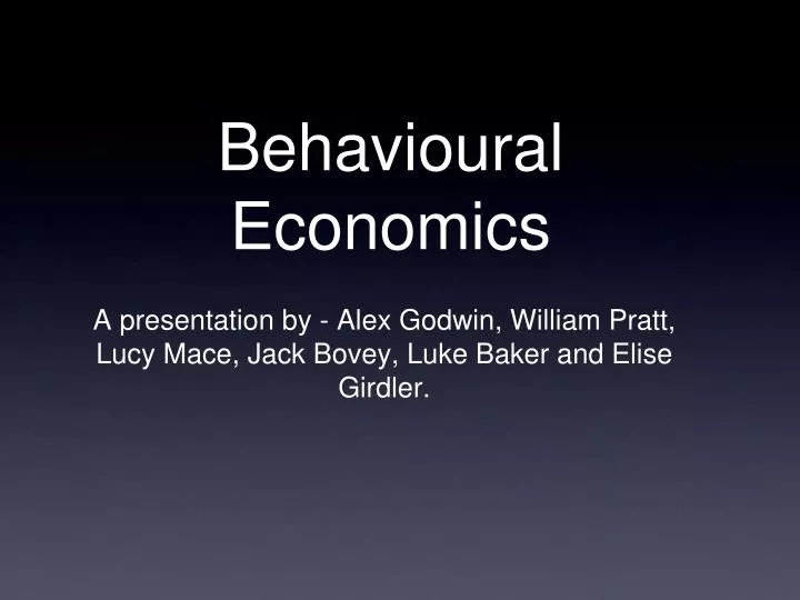 behavioural economics