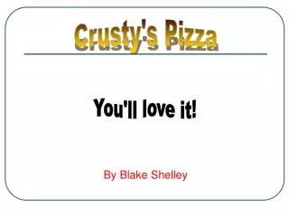 Crusty's Pizza