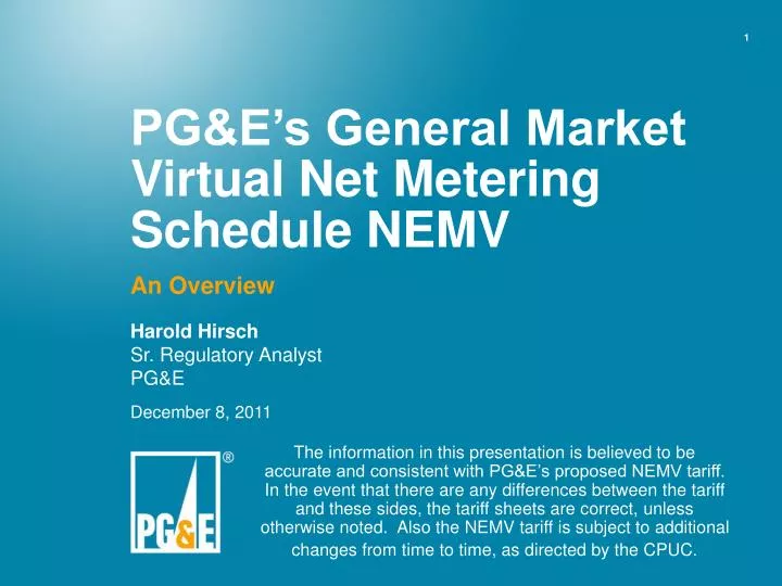 pg e s general market virtual net metering schedule nemv