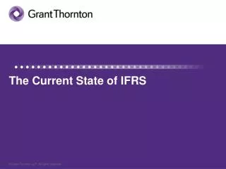 The Current State of IFRS