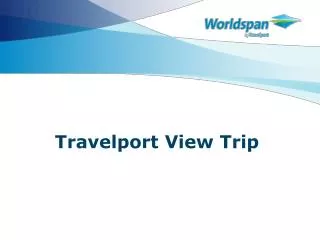 Travelport View Trip