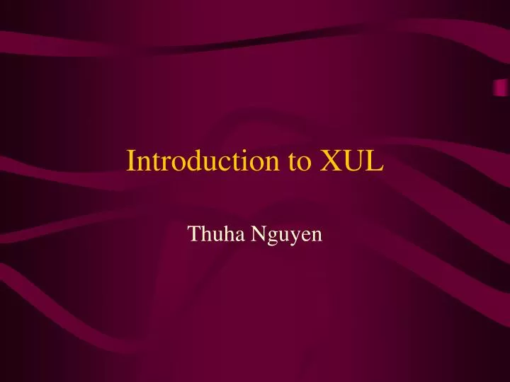 introduction to xul