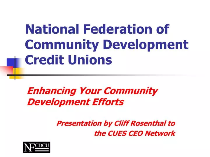 national federation of community development credit unions