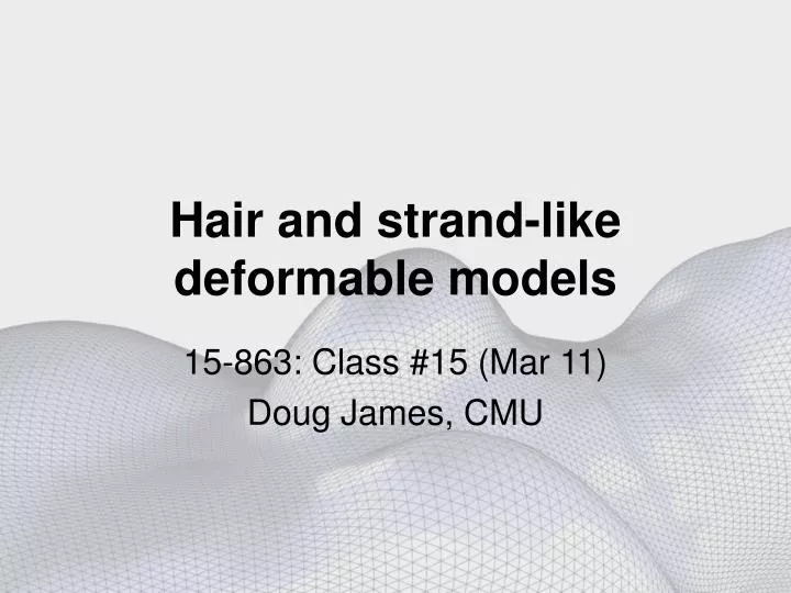 hair and strand like deformable models