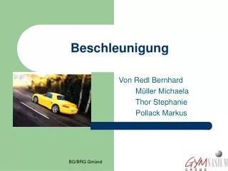 beschleunigung