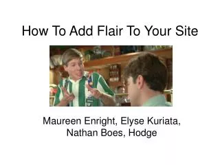 How To Add Flair To Your Site