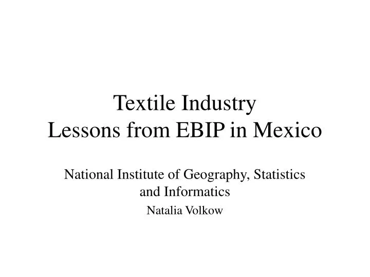 textile industry lessons from ebip in mexico