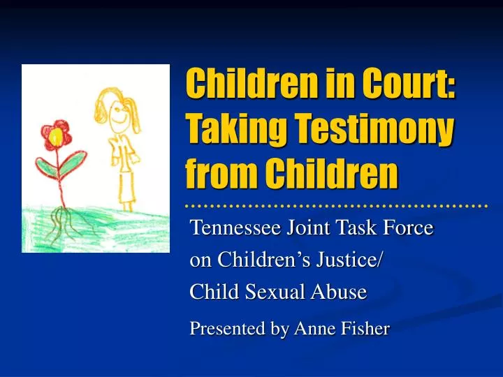 children in court taking testimony from children