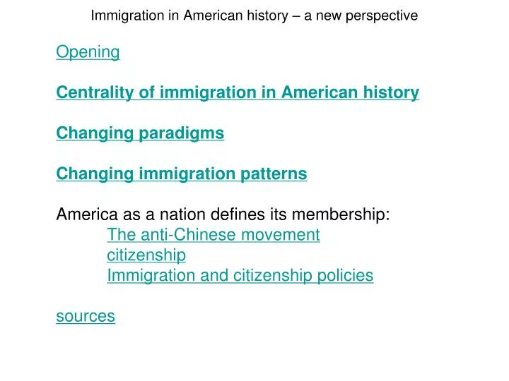 immigration in american history a new perspective