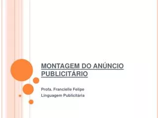 montagem do an ncio publicit rio