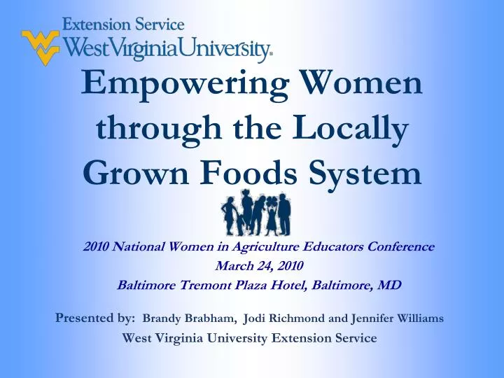 empowering women through the locally grown foods system