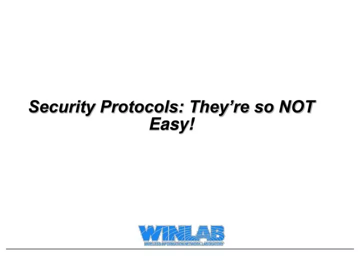 security protocols they re so not easy