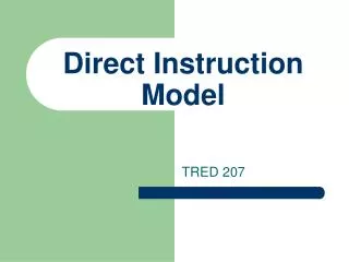 Direct Instruction Model