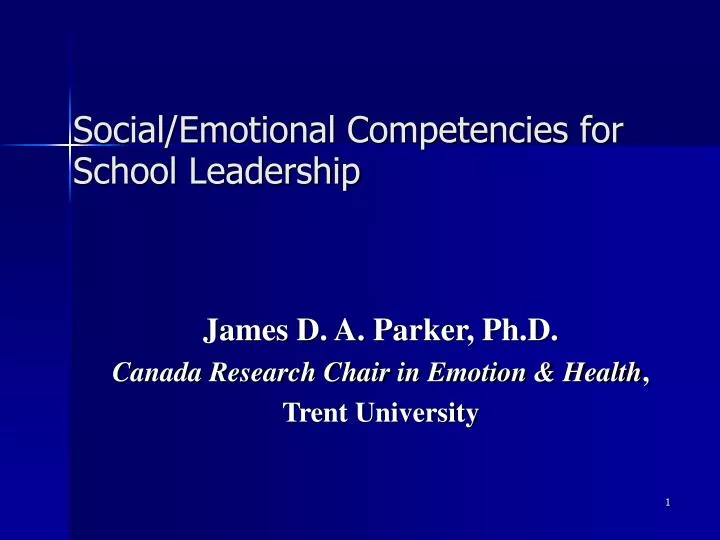 social emotional competencies for school leadership