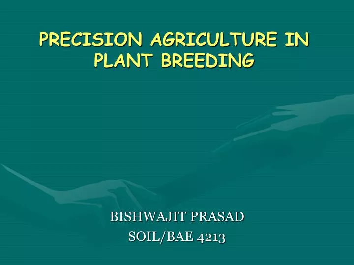 precision agriculture in plant breeding