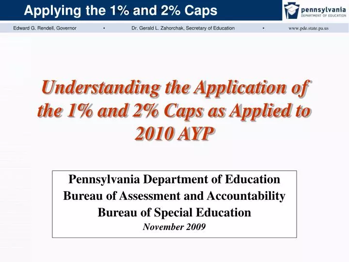 understanding the application of the 1 and 2 caps as applied to 2010 ayp