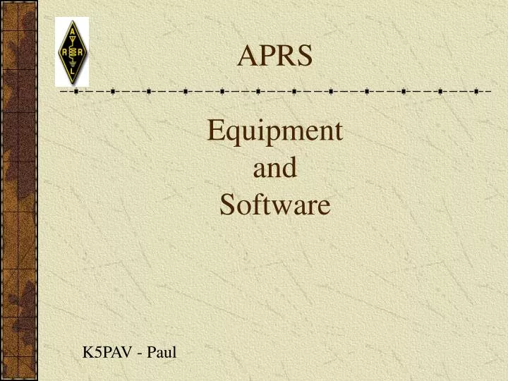 aprs equipment and software