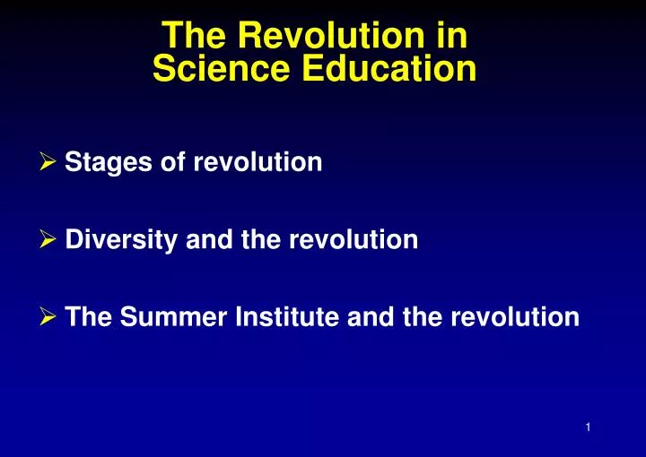 the revolution in science education