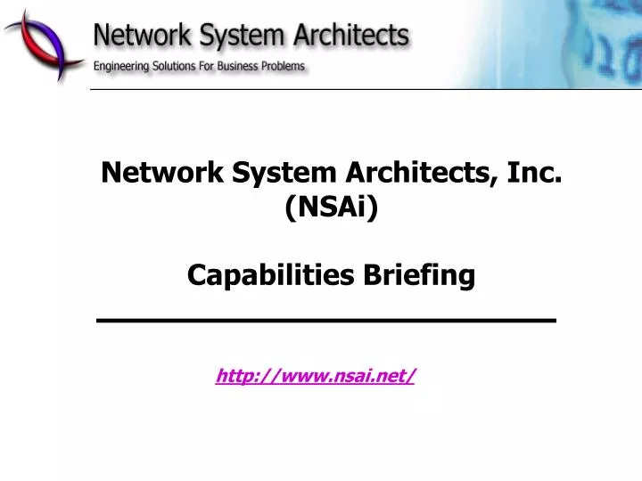 network system architects inc nsai capabilities briefing