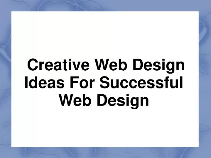creative web design ideas for successful web design