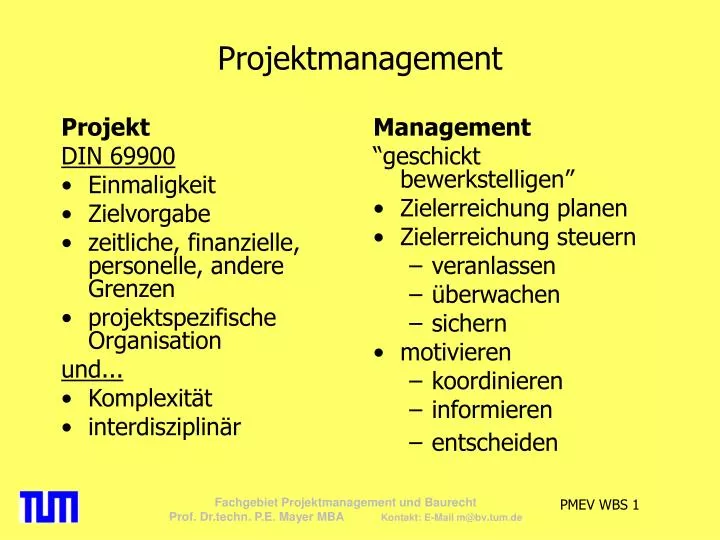 projektmanagement