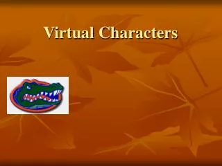 Virtual Characters