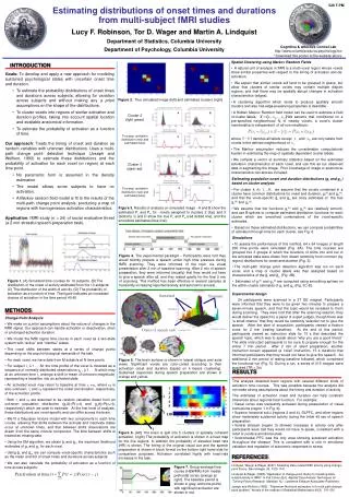 Estimating distributions of onset times and durations from multi-subject fMRI studies Lucy F. Robinson, Tor D. Wager an