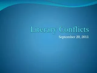 Literary Conflicts