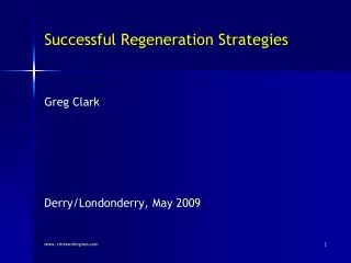 Successful Regeneration Strategies
